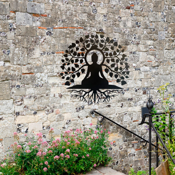 Buda con árbol de la vida 60 cm de metal - Imagen 6