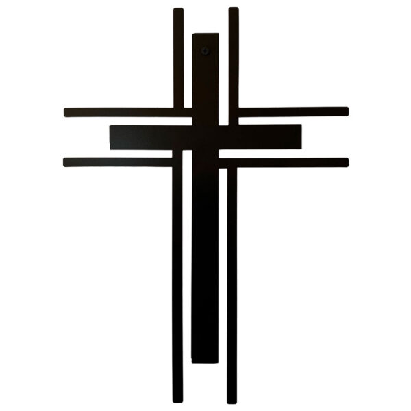 Cruz de metal color negro