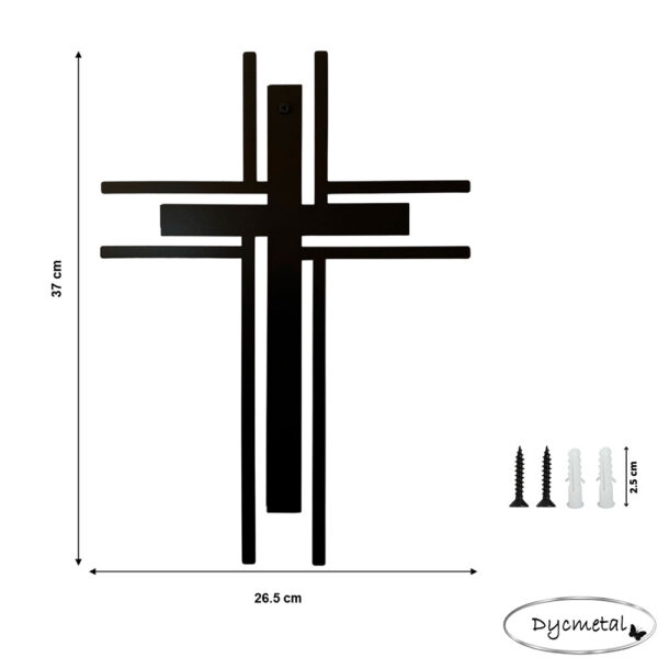 Cruz de metal color negro - Imagen 4