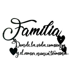 Letrero de decoración de pared frase 