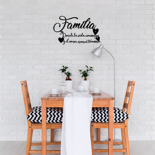 Letrero de decoración de pared frase "Familia" para decoración del hogar - Imagen 4