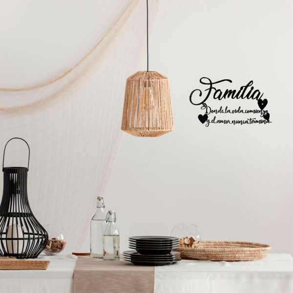 Letrero de decoración de pared frase "Familia" para decoración del hogar - Imagen 6