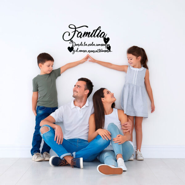 Letrero de decoración de pared frase "Familia" para decoración del hogar - Imagen 8