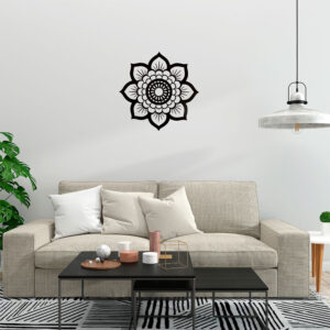 Mandala de metal decoración de pared para el hogar en interiores o exteriores