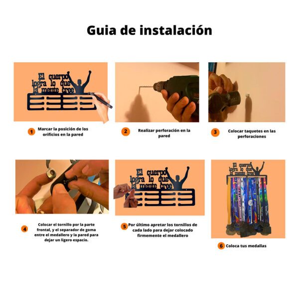 Medallero para Pared Color Negro Lo Que La Mente Cree - Imagen 6