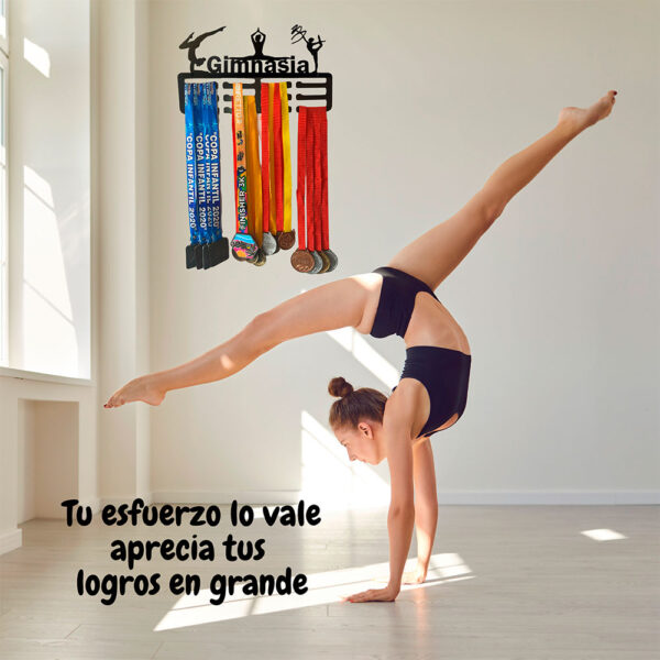 Medallero de Gimnasia para Pared Color Negro - Imagen 2