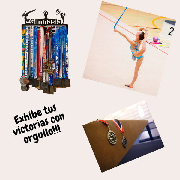 Medallero de Gimnasia para Pared Color Negro - Imagen 6