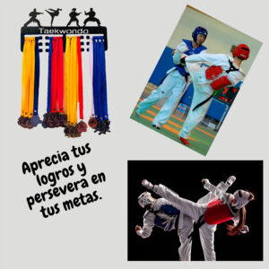 Medallero de Taekwondo para Pared Color Negro