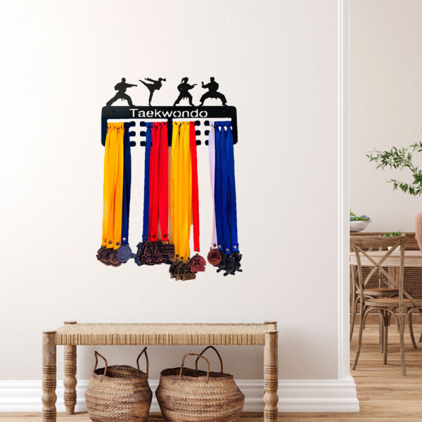 Medallero de Taekwondo para Pared Color Negro - Imagen 6
