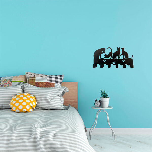 Perchero de pared gatos - Imagen 3